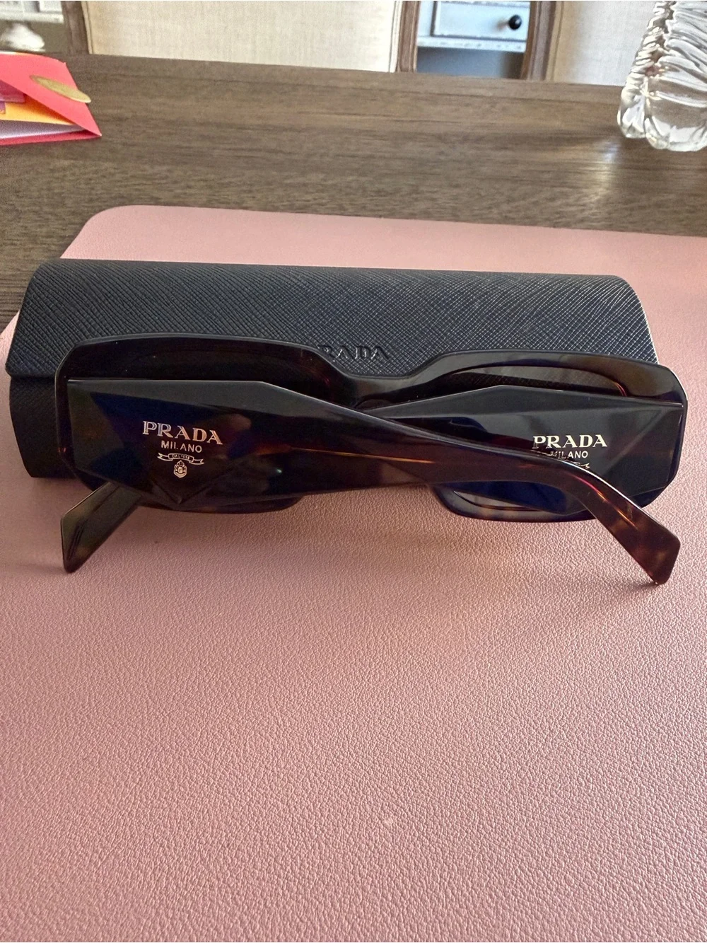 Prada Tortoiseshell Sunglasses with Black Case